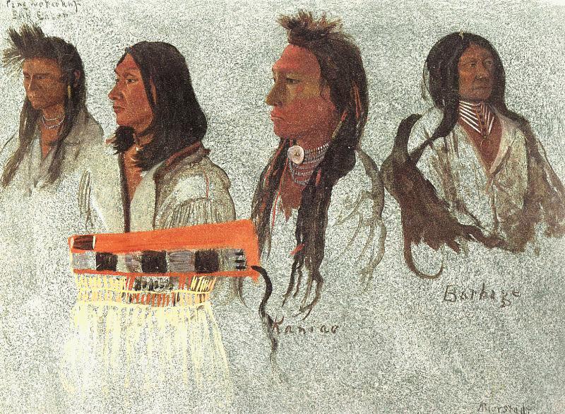 Albert Bierstadt Four Indians